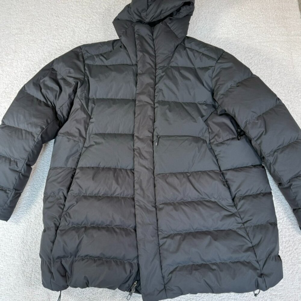 Lululemon Mens Down Puffer Jacket Size Large Black Winter Warm Snowboard Skii
